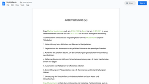 Arbeitszeugnis