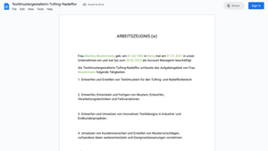 Arbeitszeugnis