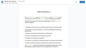 Arbeitszeugnis