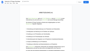 Arbeitszeugnis
