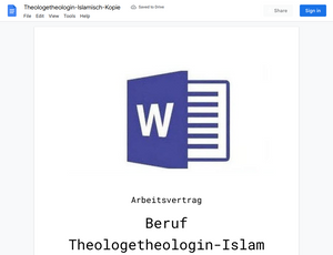 Arbeitsvertrag-Theologetheologin-Islamisch