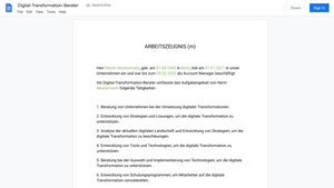 Arbeitszeugnis