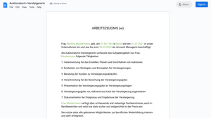 Arbeitszeugnis
