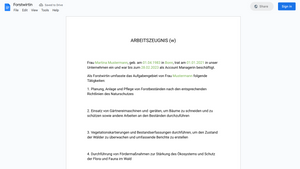 Arbeitszeugnis