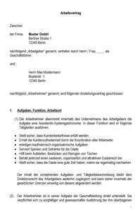 Arbeitsvertrag-Assistentin-Systemgastronomie1