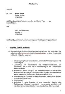 Arbeitsvertrag-Betriebsökonomin-Hotel-U-Gaststattenwesen