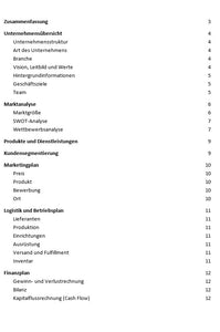 Businessplan Vorlage Unternehmensgründung Startup - [tags]
