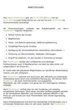 Laden Sie das Bild in den Galerie-Viewer, Arbeitszeugnis Personenschützer Vorlage m/w/d