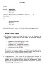 Laden Sie das Bild in den Galerie-Viewer, Arbeitsvertrag Fotograf Vorlage m/w/d - Simply Download