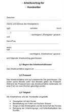Laden Sie das Bild in den Galerie-Viewer, Arbeitsvertrag Hundesitter Vorlage m/w/d - [tags]