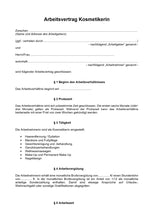 Laden Sie das Bild in den Galerie-Viewer, Arbeitsvertrag Kosmetikerin Vorlage m/w/d - [tags]