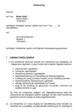 Laden Sie das Bild in den Galerie-Viewer, Arbeitsvertrag Lagerleiter Vorlage m/w/d - Simply Download