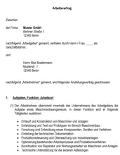 Laden Sie das Bild in den Galerie-Viewer, Arbeitsvertrag Maschinenbauingenieur Vorlage m/w/d - Simply Download