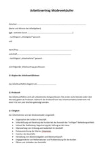Laden Sie das Bild in den Galerie-Viewer, Arbeitsvertrag Modeverkäufer Vorlage m/w/d - Simply Download