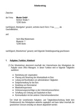 Laden Sie das Bild in den Galerie-Viewer, Arbeitsvertrag Office Manager Vorlage m/w/d - Simply Download