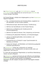 Laden Sie das Bild in den Galerie-Viewer, Arbeitszeugnis Produktmanager Vorlage m/w/d