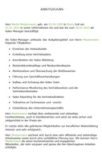 Laden Sie das Bild in den Galerie-Viewer, Arbeitszeugnis Sales Manager Vorlage m/w/d