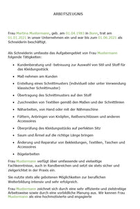 Arbeitszeugnis Schneider Vorlage m/w/d - Simply Download