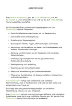 Laden Sie das Bild in den Galerie-Viewer, Arbeitszeugnis Tourismuskauffrau Vorlage m/w/d