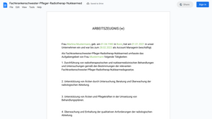 Arbeitszeugnis