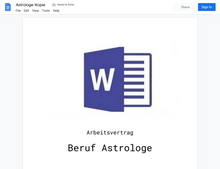 Laden Sie das Bild in den Galerie-Viewer, Arbeitsvertrag-Astrologe