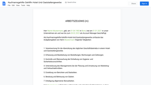 Arbeitszeugnis