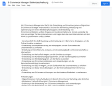Laden Sie das Bild in den Galerie-Viewer, Stellenbeschreibung