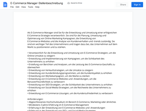 Stellenbeschreibung