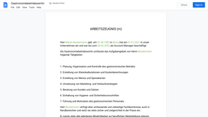 Arbeitszeugnis
