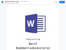 Laden Sie das Bild in den Galerie-Viewer, Arbeitsvertrag-Badebetriebsleiterin