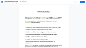 Arbeitszeugnis