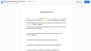 Arbeitszeugnis