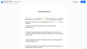 Arbeitszeugnis