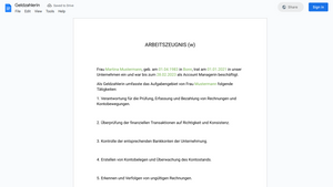 Arbeitszeugnis