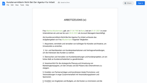 Arbeitszeugnis