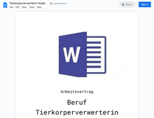 Laden Sie das Bild in den Galerie-Viewer, Arbeitsvertrag-Tierkorperverwerterin