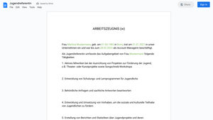 Arbeitszeugnis