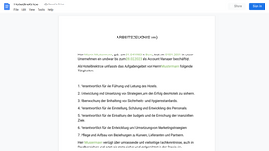 Arbeitszeugnis