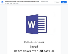 Laden Sie das Bild in den Galerie-Viewer, Stellenbeschreibung-Betriebswirtin-Staatl-Gepr-Hotel-Gaststattengewerbe