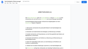 Arbeitszeugnis