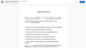 Arbeitszeugnis