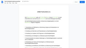 Arbeitszeugnis
