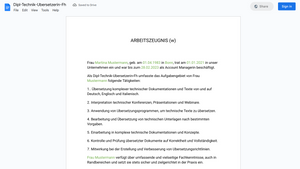 Arbeitszeugnis