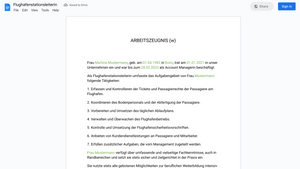 Arbeitszeugnis