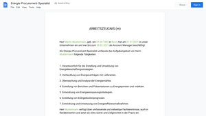 Arbeitszeugnis