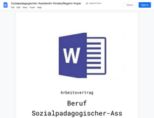Laden Sie das Bild in den Galerie-Viewer, Arbeitsvertrag-Sozialpadagogischer-Assistentin-Kinderpflegerin