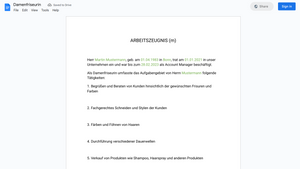 Arbeitszeugnis