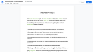 Arbeitszeugnis