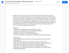 Laden Sie das Bild in den Galerie-Viewer, Stellenbeschreibung
