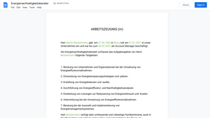 Arbeitszeugnis